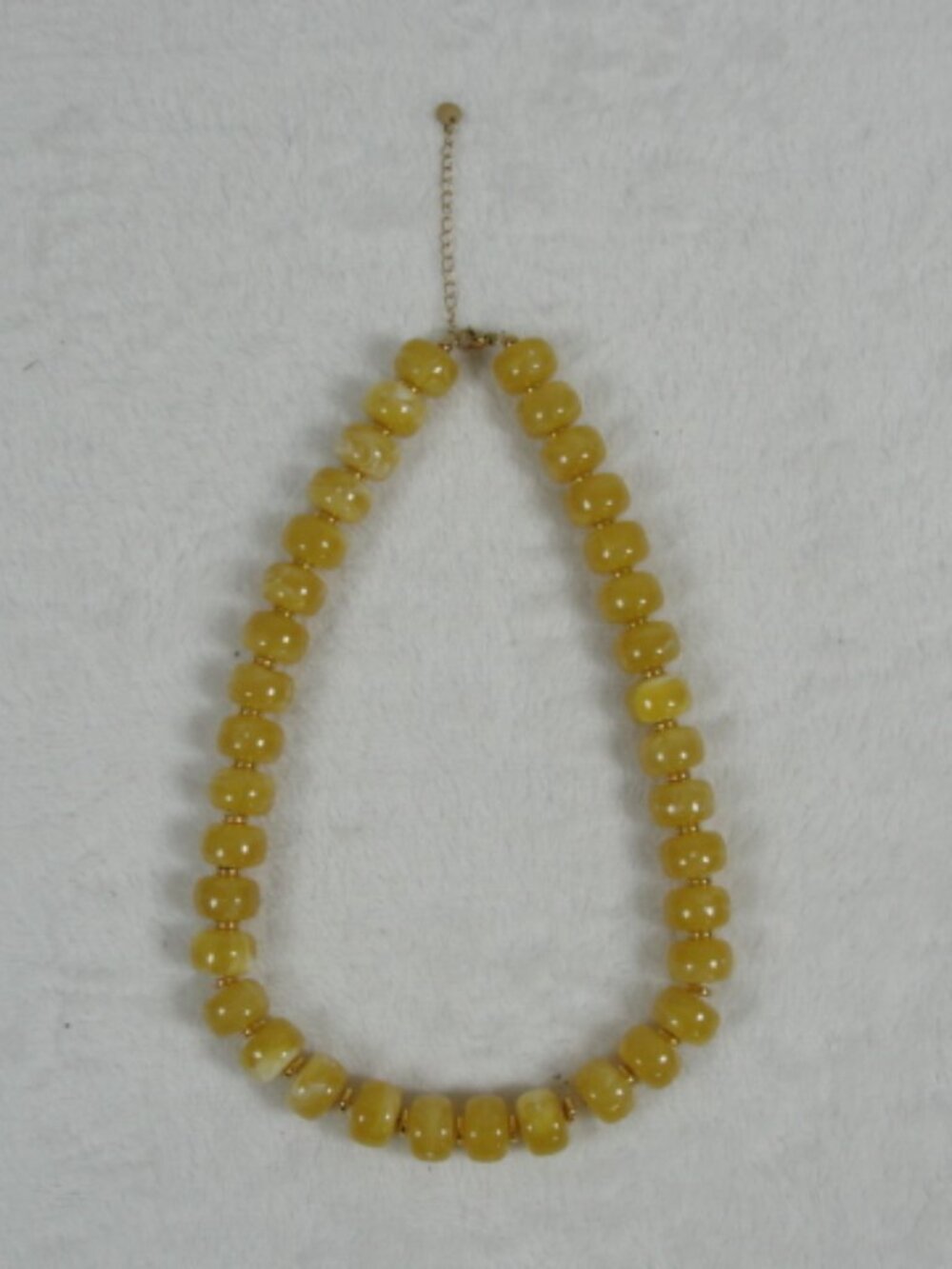 Gemstone Chunky Yellow beaded neckless